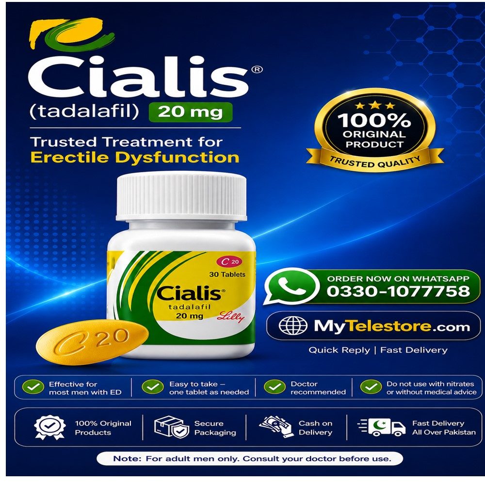 Cialis Tadalafil 20mg 30 Tablets In Larkana  - 03301077758