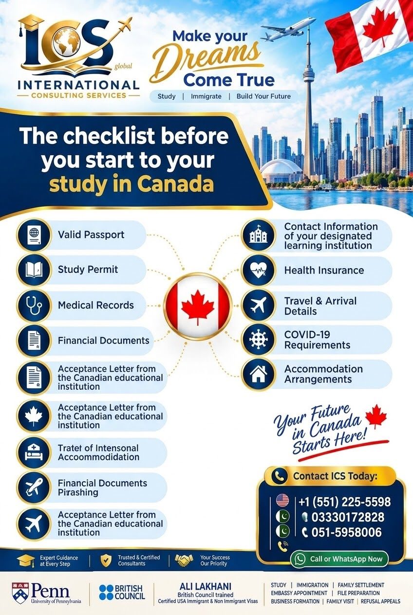 🇨🇦✈️ Canada Visa & Study Services By ICS Global 🍁
